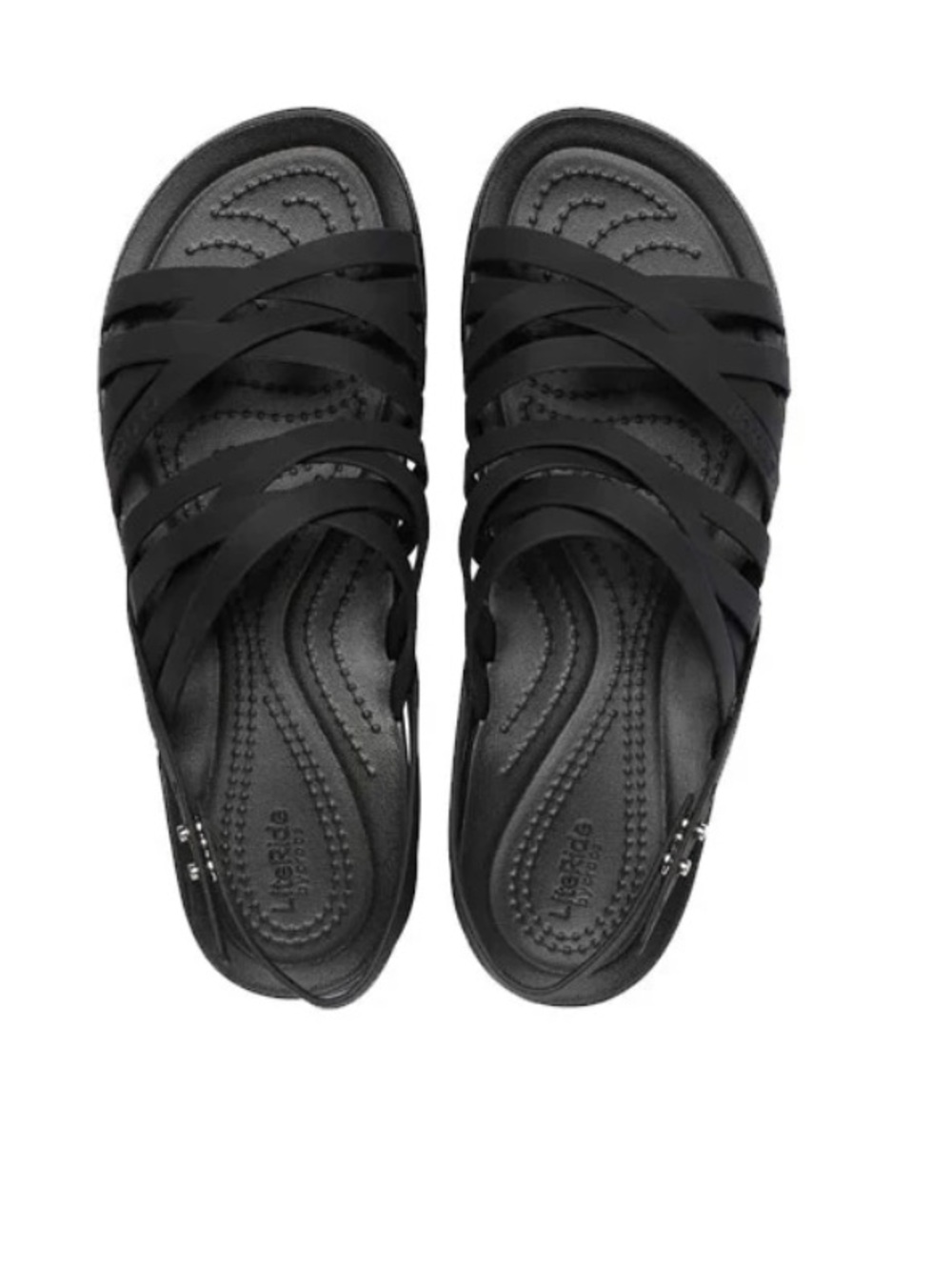 Crocs Brooklyn Black Strappy Low Platform Sandals. Size 8 - Picture 8 of 13